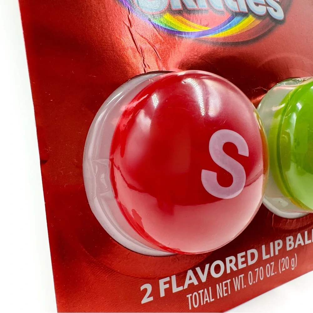Skittles Candy Lip Balm Lip Duo Set Womens Fun Novelty Gift Cruelty Free